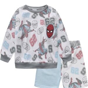 Marvel Spider-Man Boys 2 Piece Shirt and Shorts Set for Toddlers and Big Kids